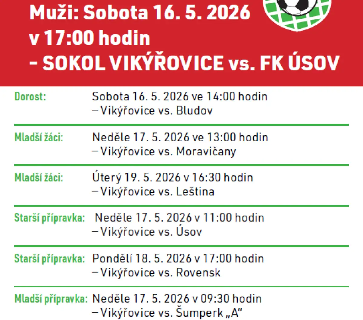 SOKOL VIKÝŘOVICE vs. FK ÚSOV