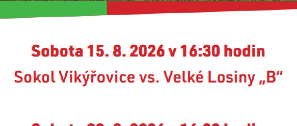 Zahájení sezóny 2026/27 Losiny a Bratrušov