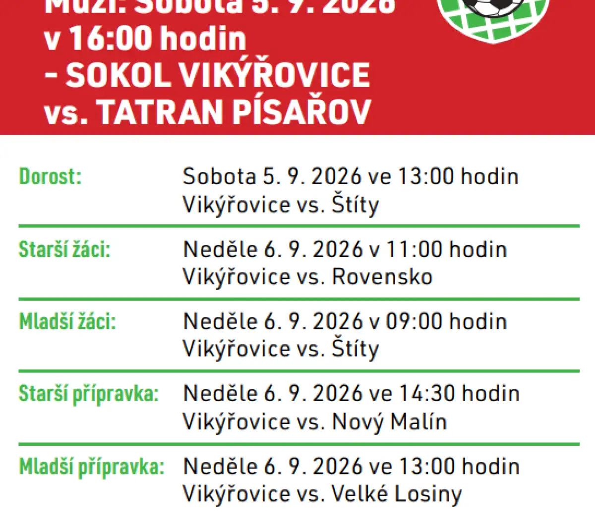 VIKÝŘOVICE vs. PÍSAŘOV